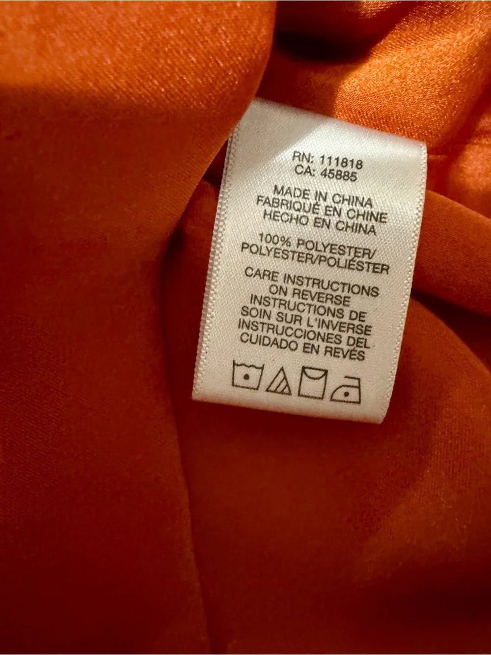 Michael Kors Burnt Orange Satin Short Dress
